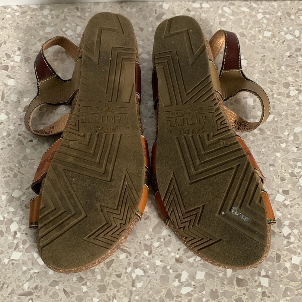 L’Artiste by Spring Step Leather Sandals Women’s Multicolor US 7.5 EU 38 - Picture 11 of 13